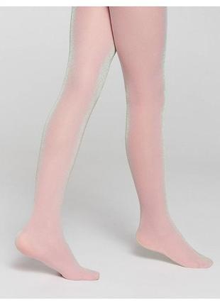 Колготки детские conte elegante 20с-201сп holiday из микрофибры с люрексом 116-122, dusty rose