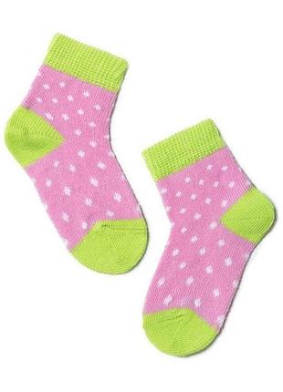 Носки детские conte-kids tip-top (214) 10 (16-17), мальва-салатовый