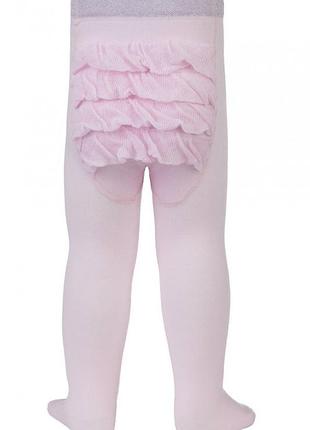 Колготки детские conte-kids tip-top 19с-115сп (542) с воланами и люрексом 62-74, светло-розовый.