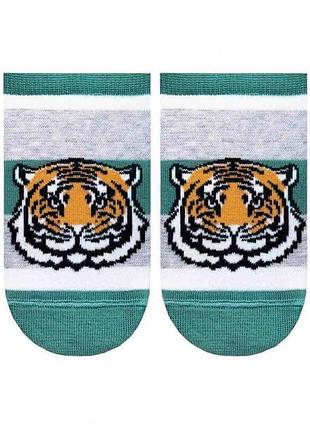 Носки детские conte-kids active 17с-87сп (332) ультракороткие 22 (33-35), серо-бирюзовый
