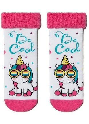 Носки детские conte-kids sof-tiki 6с-19сп (435) махровые с отворотом 18 (27-29), белый
