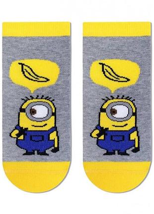 Носки детские брестские minions 3095 (703) укороченные 23-24 (36-38), серый меланж