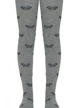 Колготки детские conte-kids tip-top 19с-36сп (550) хлопковые с люрексом 140-146, серый