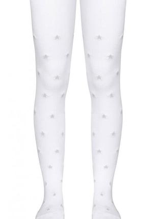 Колготки детские conte-kids tip-top 19с-36сп (546) хлопковые с люрексом 150-152, белый