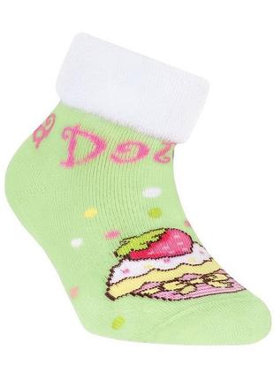 Носки детские conte-kids sof-tiki (245) махровые с отворотом 12 (18-20), салатовый