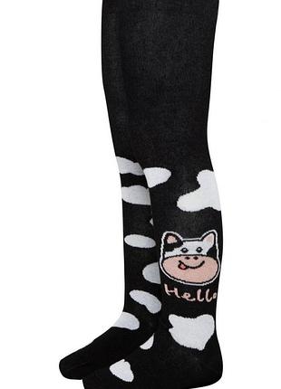 Колготки детские conte-kids tip-top (568) хлопковые 104-110, черный