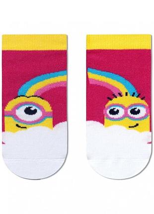 Носки детские брестские minions 3095 (275) укороченные 11-12 (18-20), фуксия