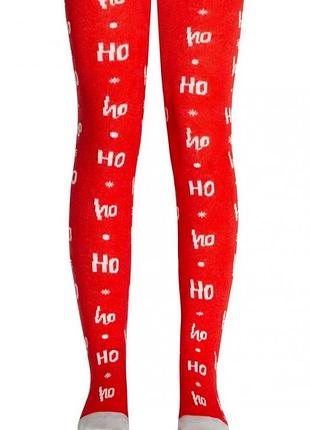 Колготки детские conte-kids новогодние (556) 19с-95/1сп «santa claus» 104-110, красный