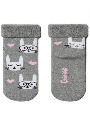 Носки детские conte-kids sof-tiki (431) махровые с отворотом 12 (18-20), серый