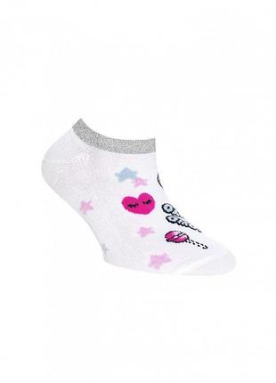 Шкарпетки дитячі conte-kids active 17с-87сп (333) ультракороткі 22 (33-35), білий