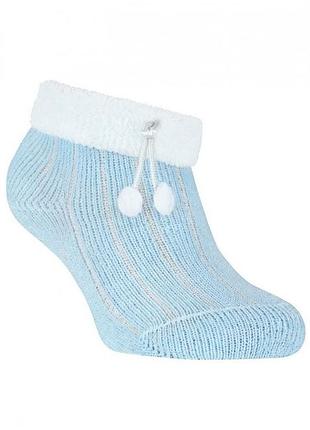 Шкарпетки дитячі conte-kids sof-tiki 15с-4сп (212) махрові з відворотом декор 10 (16-17), блакитний