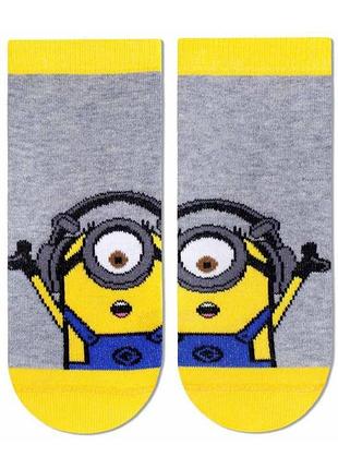 Носки детские брестские minions 3095 (704) укороченные 19-20 (30-32), серый меланж