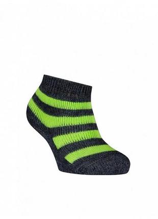 Носки детские conte-kids sof-tiki 7с-46сп (210) махровые 10 (16-17), темно-серый-салатовый