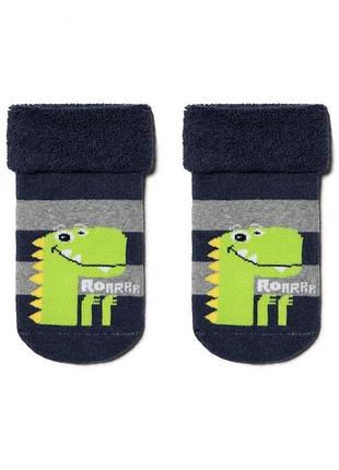 Носки детские conte-kids sof-tiki (432) махровые с отворотом 12 (18-20), темно-синий
