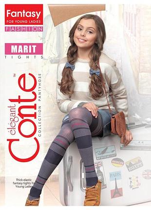 Колготки детские conte marit полиамидные 146-152, marino