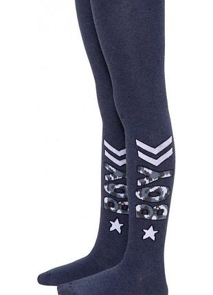 Колготки дитячі conte-kids tip-top (501) 4с-04сп boy 128-134, темно-синій