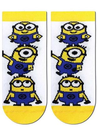 Шкарпетки дитячі minions 3095 (705) укорочені 19-20 (30-32), білий