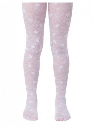 Колготки детские conte disney frozy 20 праздничные 128-134, белый