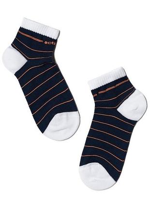 Носки детские conte-kids active 13с-34сп (314) короткие 18 (27-29), темно-синий-оранжевый