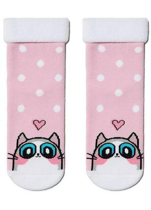 Носки детские conte-kids sof-tiki (434) махровые с отворотом 22 (33-35), светло-розовый