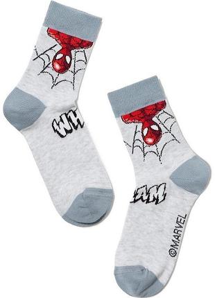 Носки детские conte-kids marvel (411) 17с-132спм человек-паук 18 (27-29), светло-серый