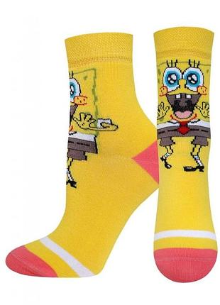Шкарпетки дитячі брестські spongebob 3074 (353) 17-18 (27-29), яскраво-жовтий