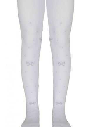Колготки детские conte-kids tip-top 19с-36сп (545) хлопковые с люрексом 150-152, белый