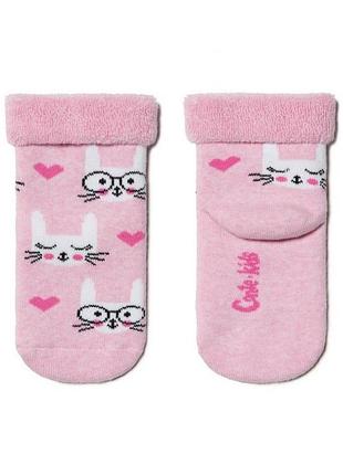 Носки детские conte-kids sof-tiki (431) махровые с отворотом 14 (21-23), светло-розовый