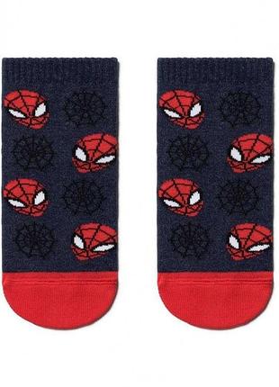 Шкарпетки дитячі conte-kids marvel 17с-133спм (487) короткі людина-павук 20 (30-32), темно-синій