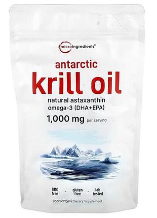 Micro ingredients antarctic krill oil 300 рідких капсул