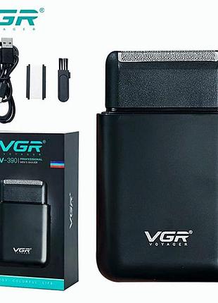 Електробритва vgr v-390 шейвер black, висувний тример