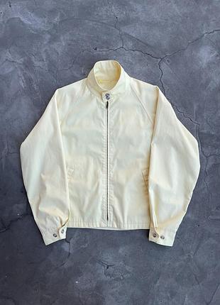 1960s london fog: pastel yellow jacket with talon zipper, genuine vintage