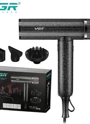 Фен професійний vgr v-640hd, 3 рівні обдування, 4 рівні температури, 110000rpm