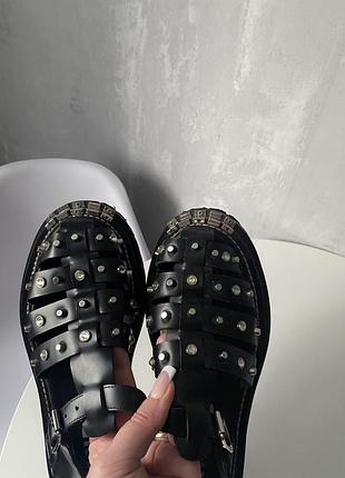 Шкіряні босоніжки в стилі sandro 39