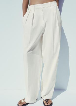 Жіночі білі брюки zara