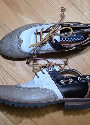 Мужские туфли-броги dsquared2 leather wingtip boat shoes (массивная подошва) 41 размер/ 27.5 стелька