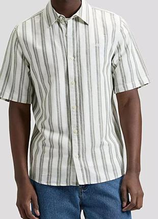 Мужская летняя рубашка, короткий рукав, бренда hugo boss (оригинал), размер 42 (xl).