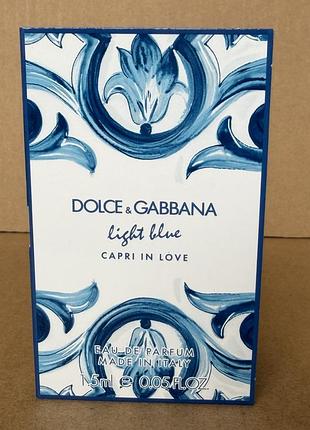 Dolce & gabbana light blue capri in love edp, 1,5ml