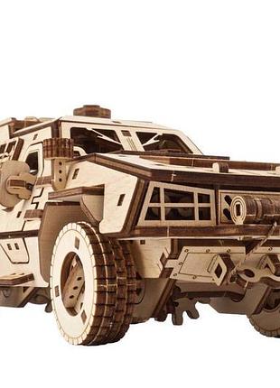 Деревяний 3d конструктор військового авто, 300 деталей, 14+