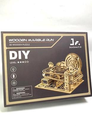 3d пазл sainsmart jr. wooden marble run з дерева diy конструктор