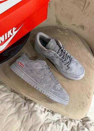 👕 nike sb dunk low supreme grey 3
