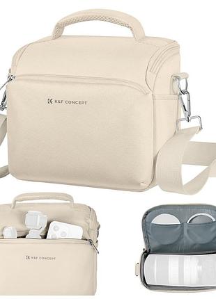 Сумка через плечо для фотоаппарата k&f concept camera sling bag 5l urban wander 05 (бежевый) (kf13.179v3)