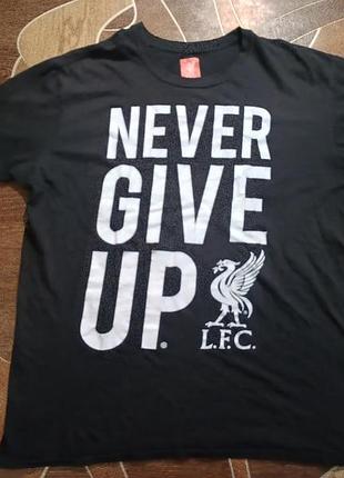 Футболка легенда liverpool fc lfc "never vive up" (розмір xl) салах