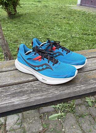 Saucony ride 15 кросівки для бігу сині бігові сітка літні легкі 42,5-43