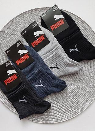 6 пар мужские демисезонные спортивные носки в рубчик puma 40-44 г.