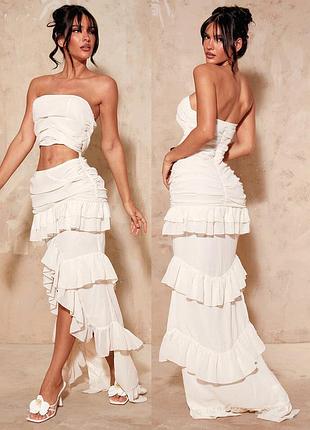 Распродажа платье prettylittlething с вырезом имитация костюма
