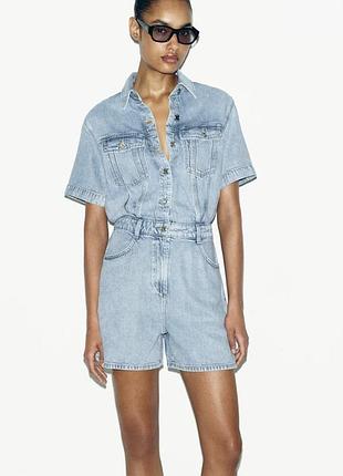 Комбез zara джинсовий