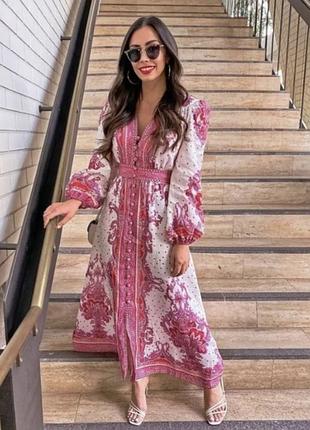 Красивое на пуговицах платье 👗