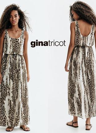 Gina tricot леопардова сукня максі