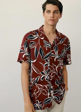 Рубашка мужская гавайская гавайка mango размер l, xl новая